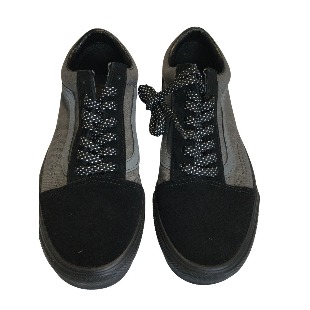 Vans Old Skool Grey Black Suede Canvas Low Top Sneakers US Juniors 6.0 721356
